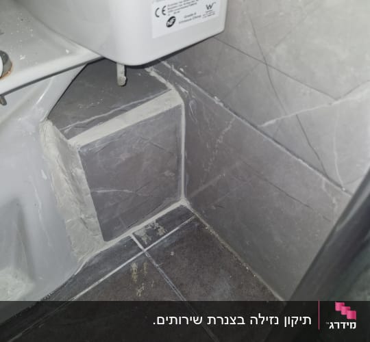תמונה של שירותים עם חיפוי קרמיקה